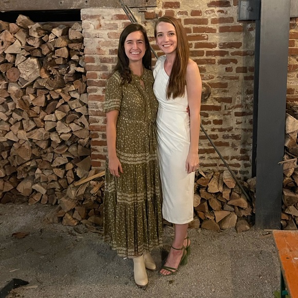 Free People RARE FEELINGS Maxi Green Dress - Picture 9 of 9